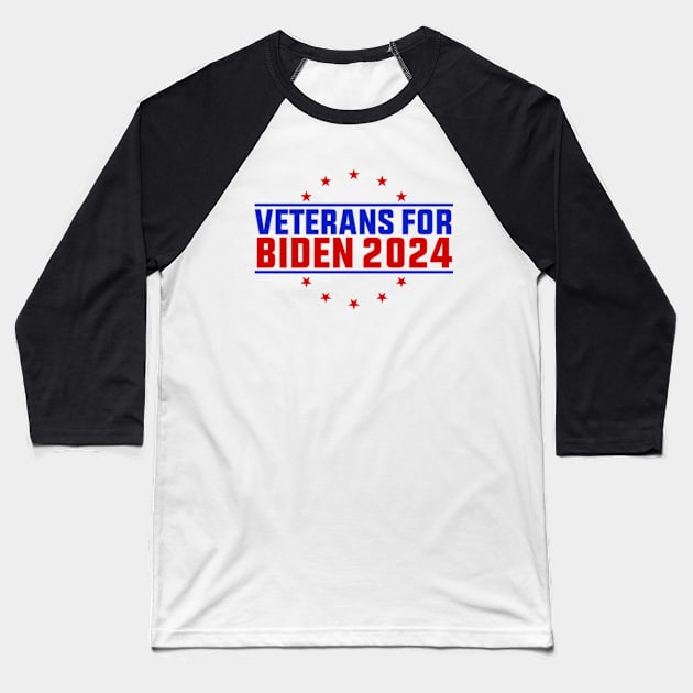 Veterans For Biden 2024 Baseball T-Shirt by GreenCraft